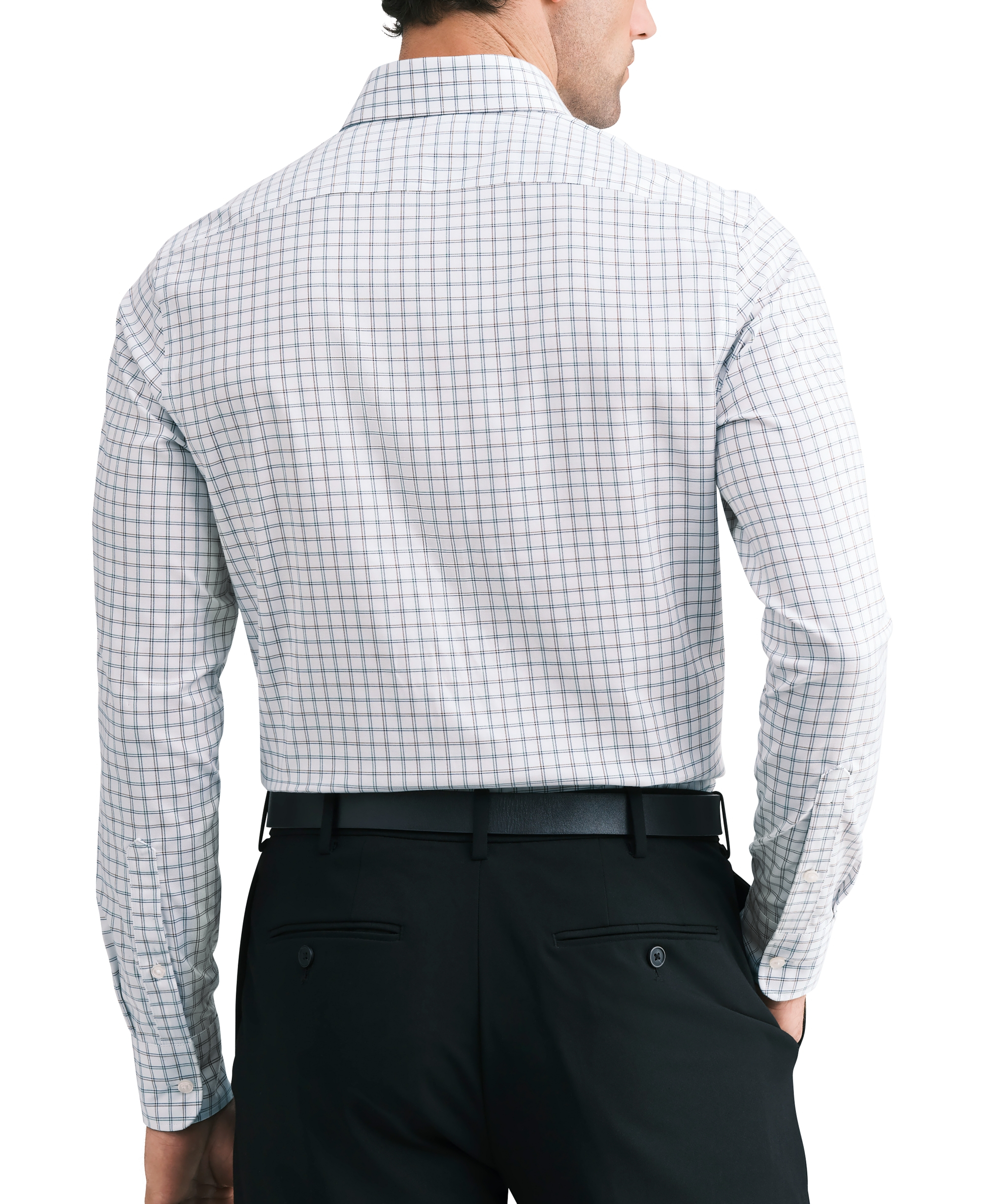 Tommy Hilfiger Men's TH Flex Slim-Fit Spread-Collar Dress Shirt - Blue