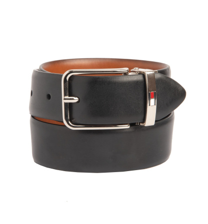 Tommy Hilfiger Big Boys Dark Brown and Black Reversible Dress Belt - Tan/Black