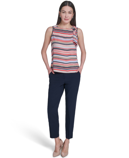 Tommy Hilfiger Women's Boat Neck Side-Tie Top - Grenadine Multi
