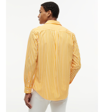 Tommy Hilfiger Regular-Fit Men's Flex Poplin Stripe Shirt - Orange Flash / Stripe