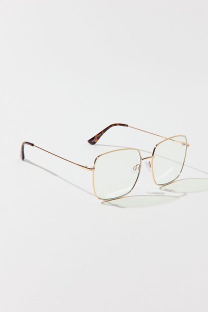 Brea Square Blue Light Glasses - Clear