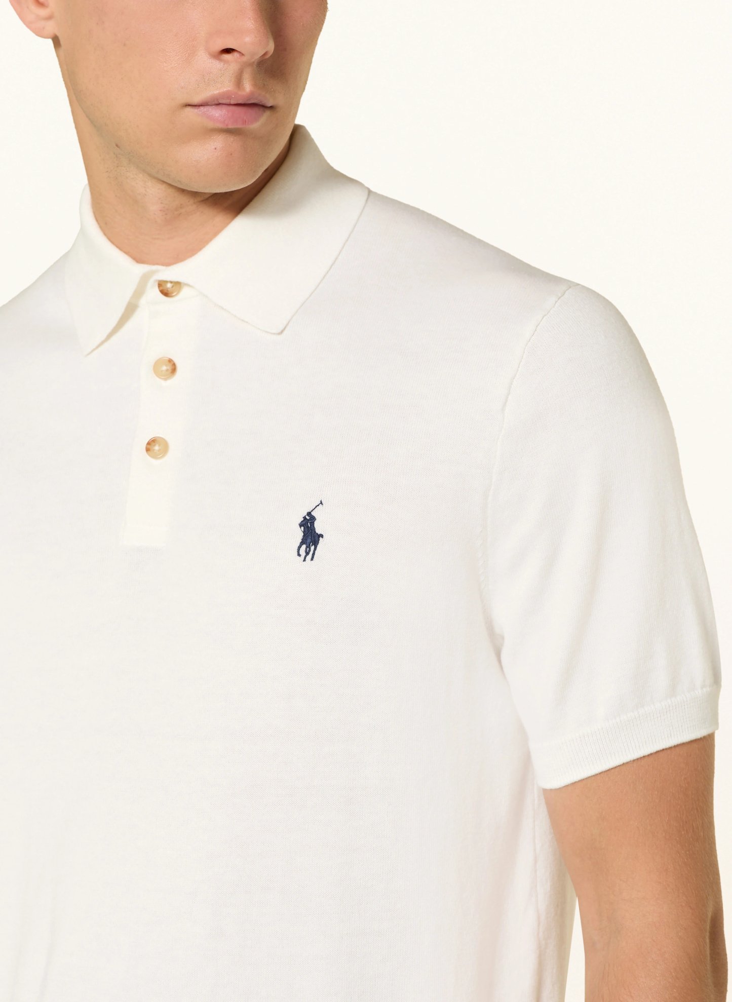 POLO RALPH LAUREN Strick-Poloshirt – WEISS