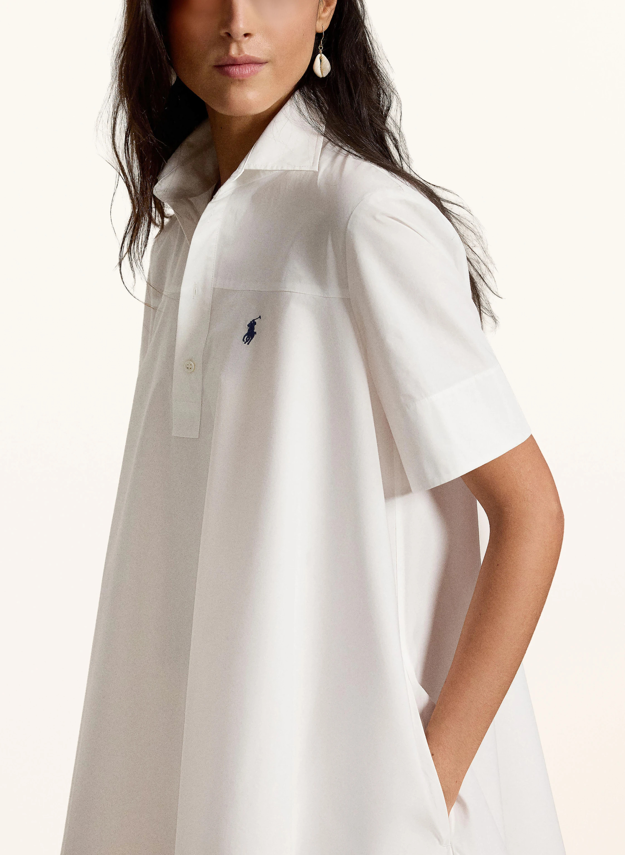 POLO RALPH LAUREN Hemdblusenkleid – WEISS
