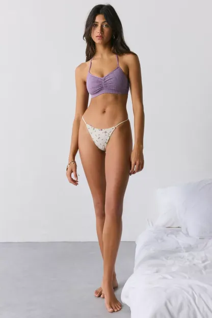 Out From Under Perfect Pointelle Thong - Floral