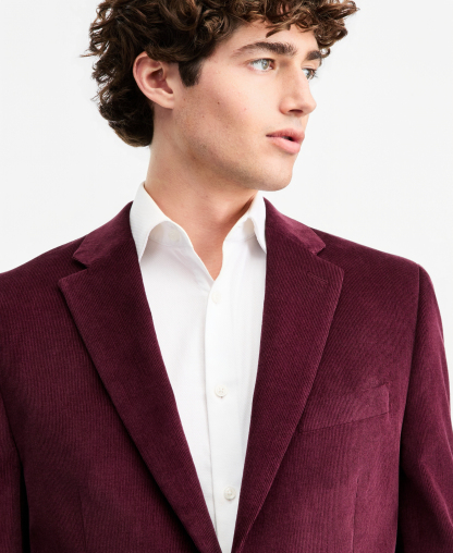 Tommy Hilfiger Men's Modern-Fit Corduroy Sport Coat - Burgundy