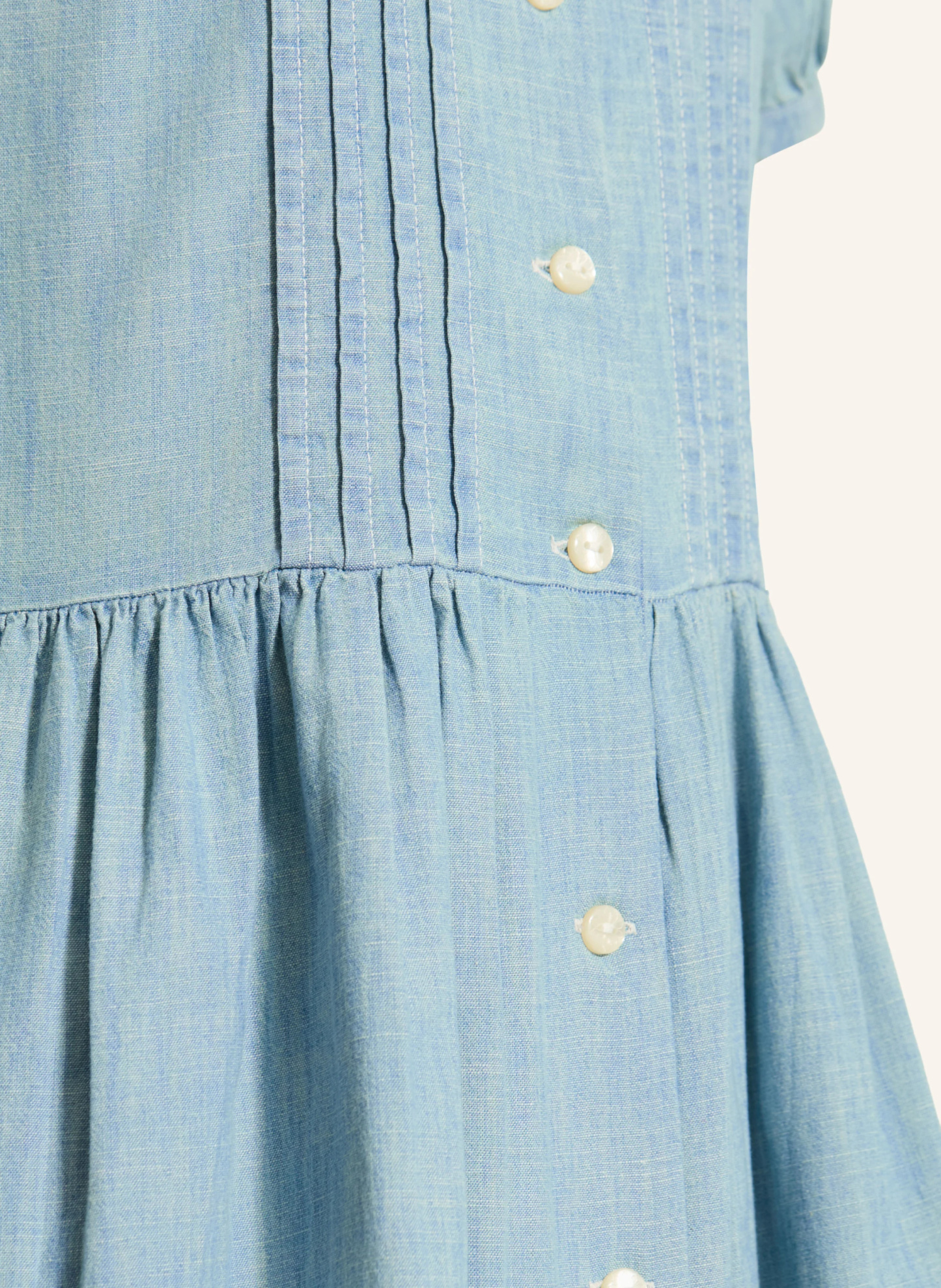 POLO RALPH LAUREN Hemdblusenkleid in Jeansoptik – HELLBLAU