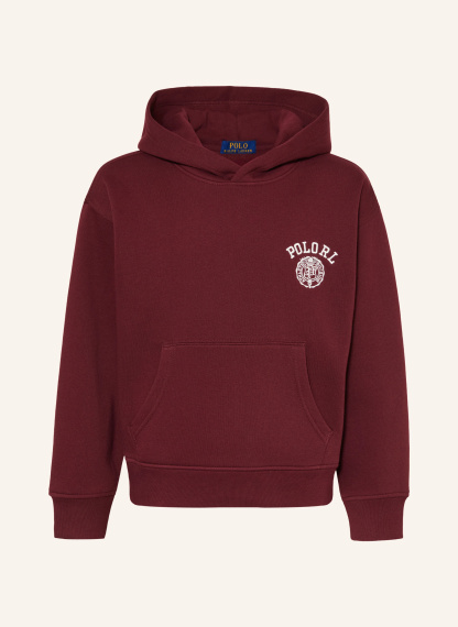 POLO RALPH LAUREN Hoodie – DUNKELROT / WEISS