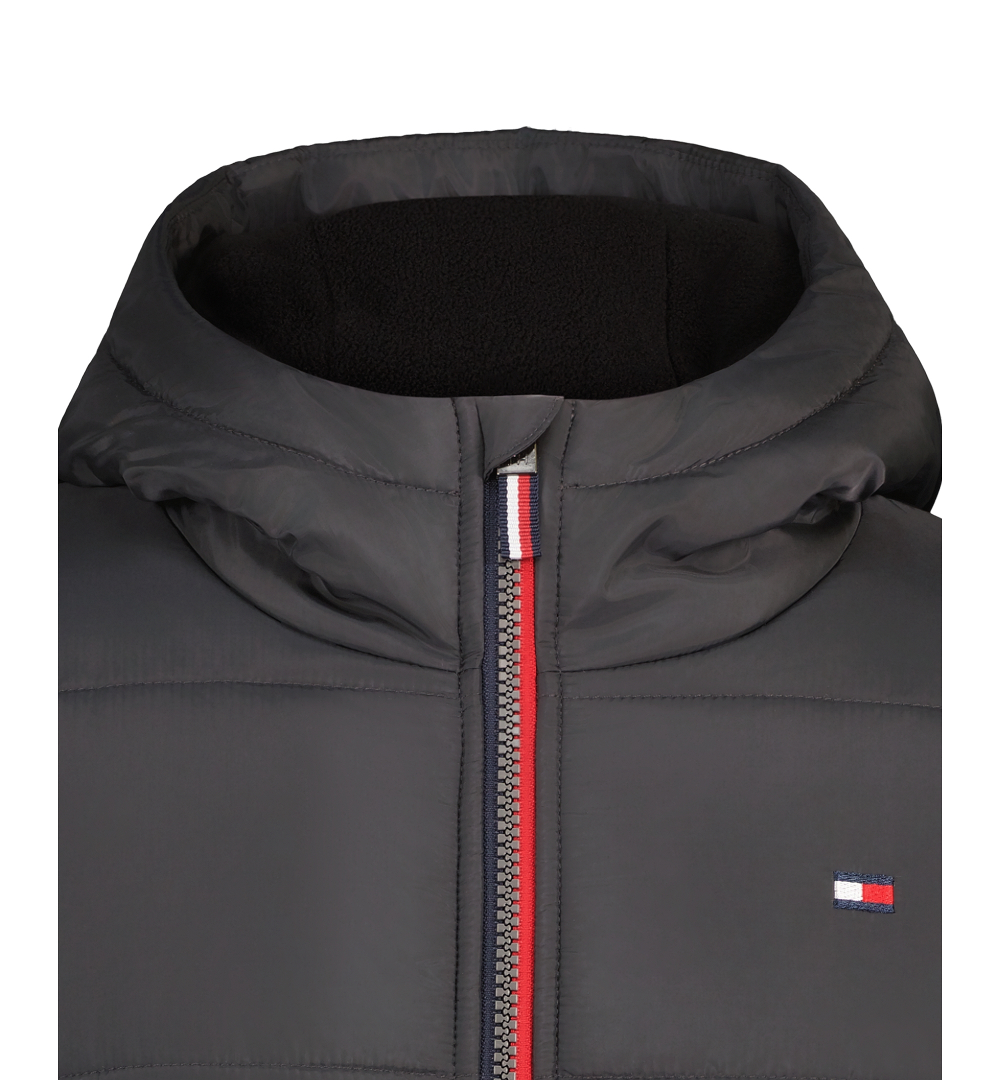 Tommy Hilfiger Boys' 8-20 Logo Puffer Jacket - Dark Gray