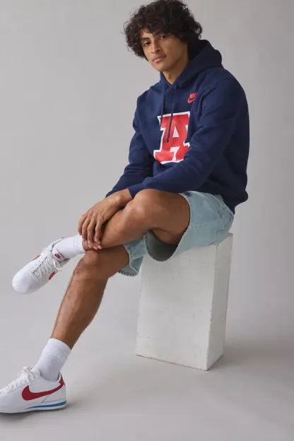 Fanatics Arizona Wildcats Team Logo Graphic Nike Legacy Club Fleece Hoodie Sweatshirt - Navy