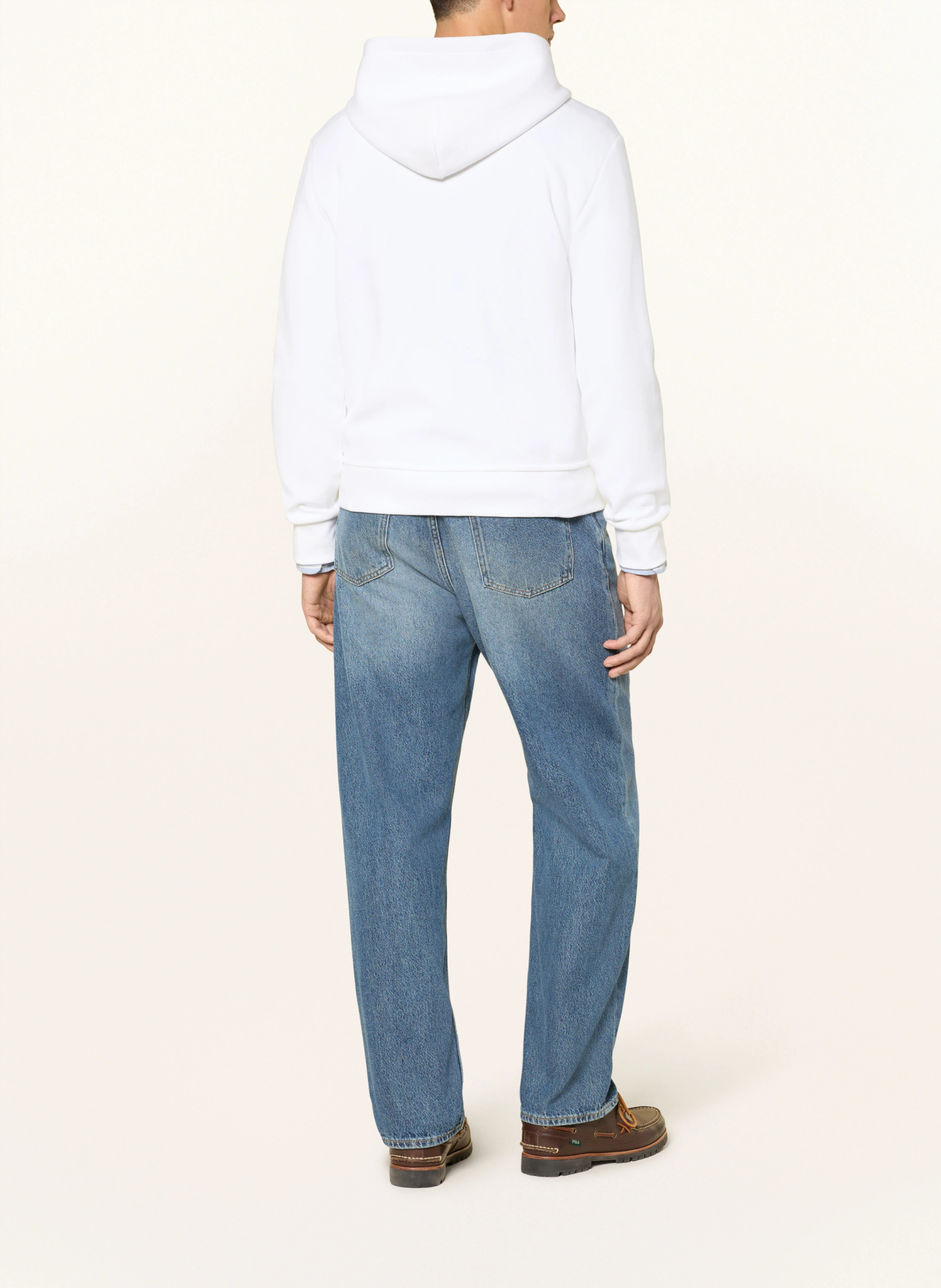 POLO RALPH LAUREN Sweatjacke – WEISS / SCHWARZ