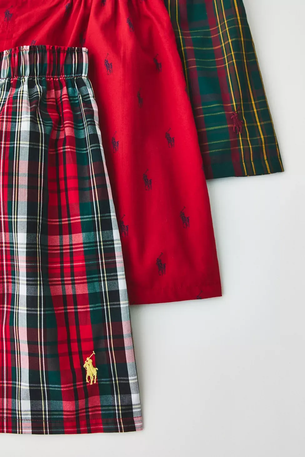 Polo Ralph Lauren Woven Cotton Boxer Shorts 3-Pack - Red