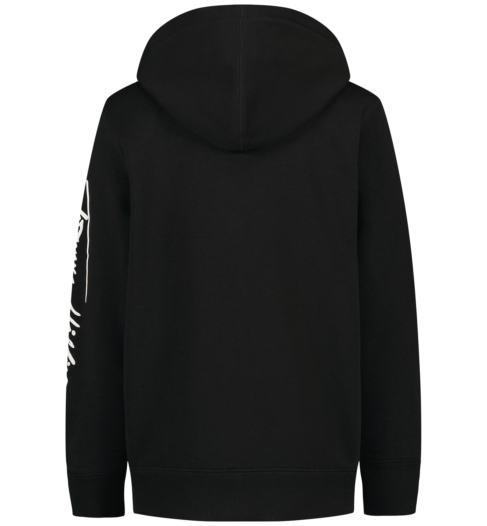 Tommy Hilfiger Boys' 8-20 Signature Full Zip Kangaroo-Pocket Cotton-Polyester Blend Zip Hoodie - Black