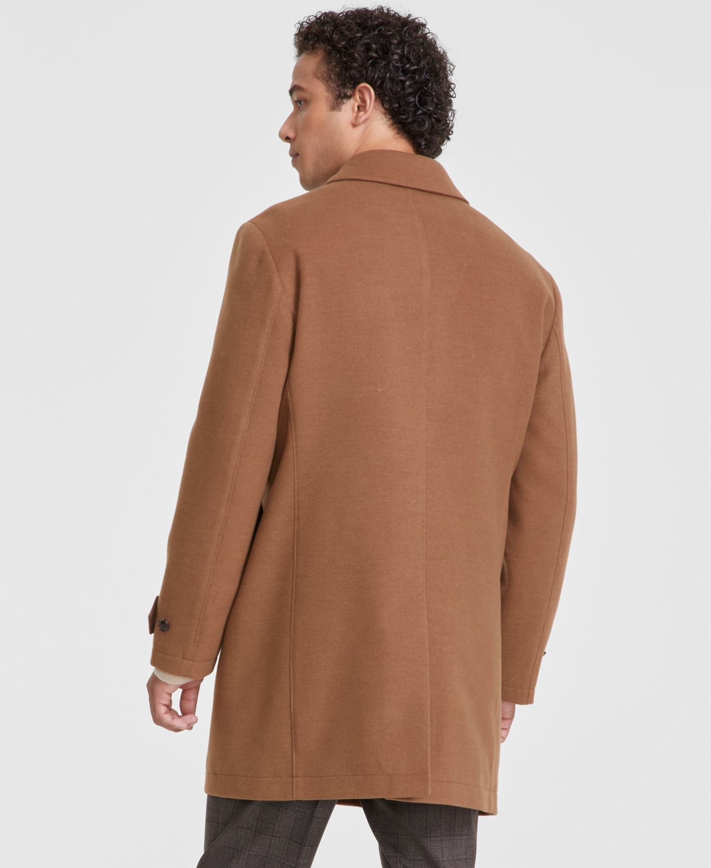 Tommy Hilfiger Men Modern Fit Car Coat - Dark Camel