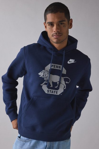 Fanatics Penn State University Graphic Nike Legacy Hoodie Sweatshirt - Navy