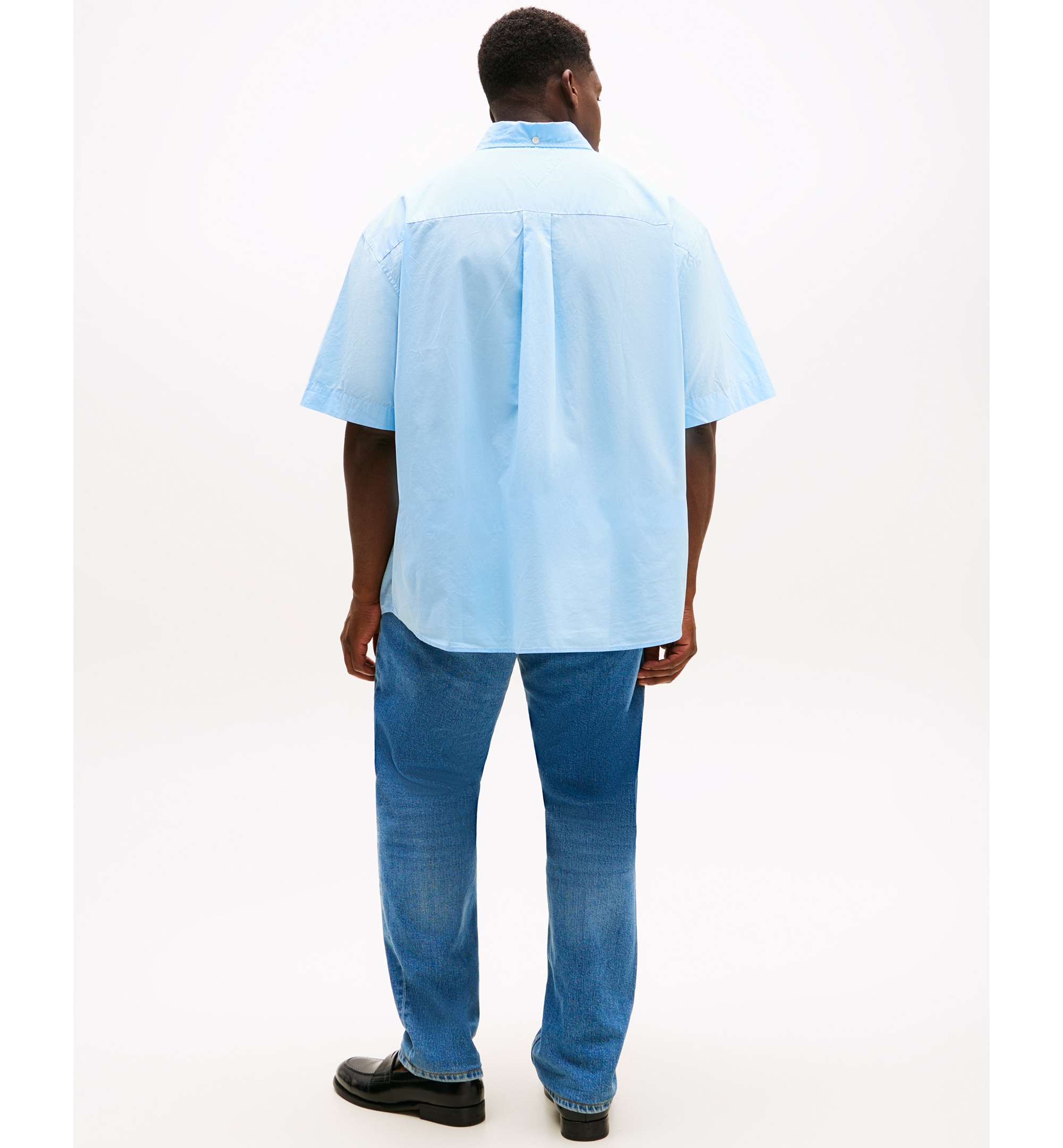 Tommy Hilfiger Men's  Big & Tall Maxwell Short-Sleeve Button-Down Shirt - Blue Bell