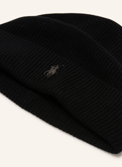 POLO RALPH LAUREN Cashmere-Mütze – SCHWARZ
