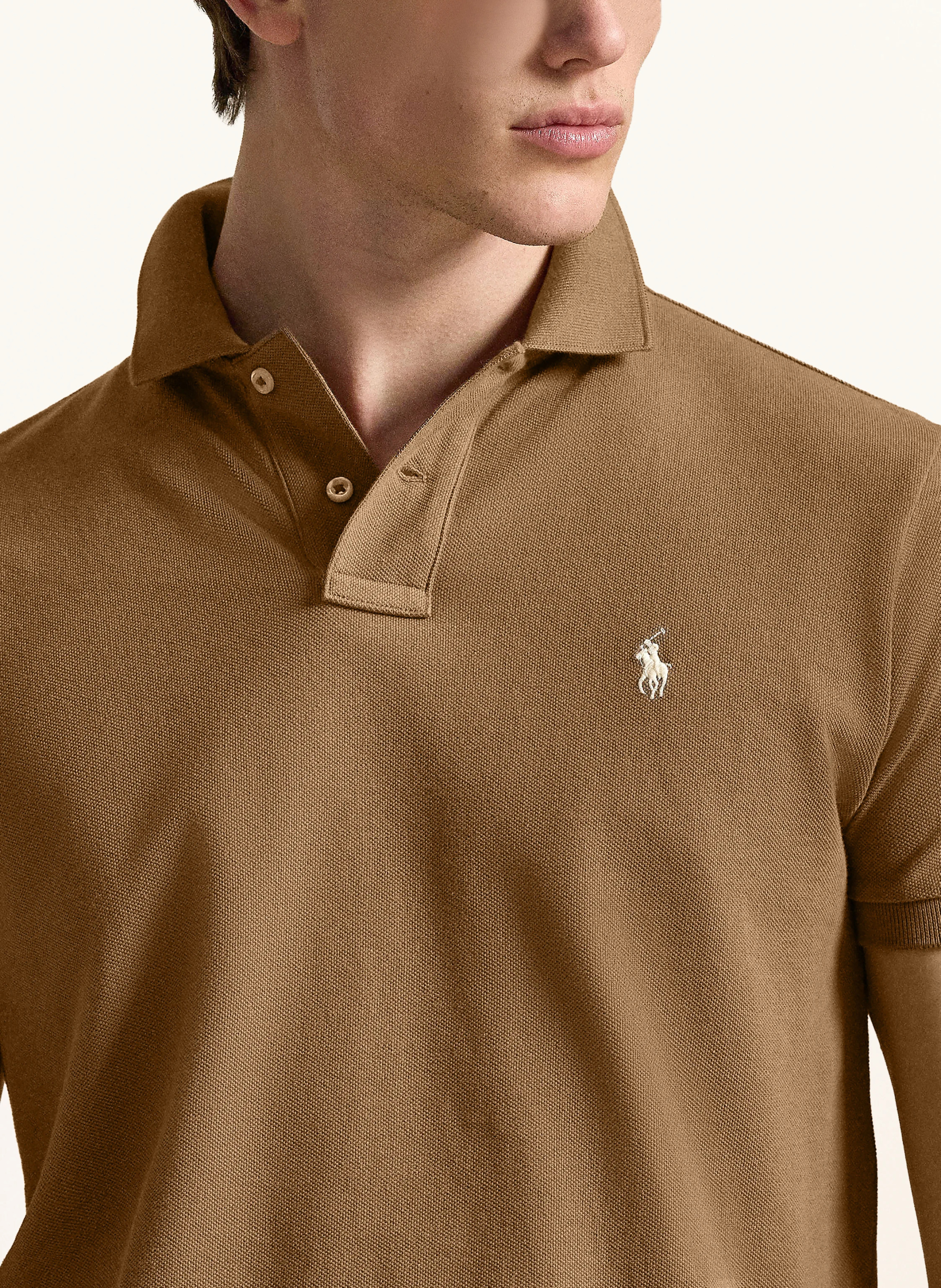 POLO RALPH LAUREN Piqué-Poloshirt Custom Slim Fit – BRAUN