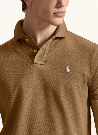 POLO RALPH LAUREN Piqué-Poloshirt Custom Slim Fit – BRAUN