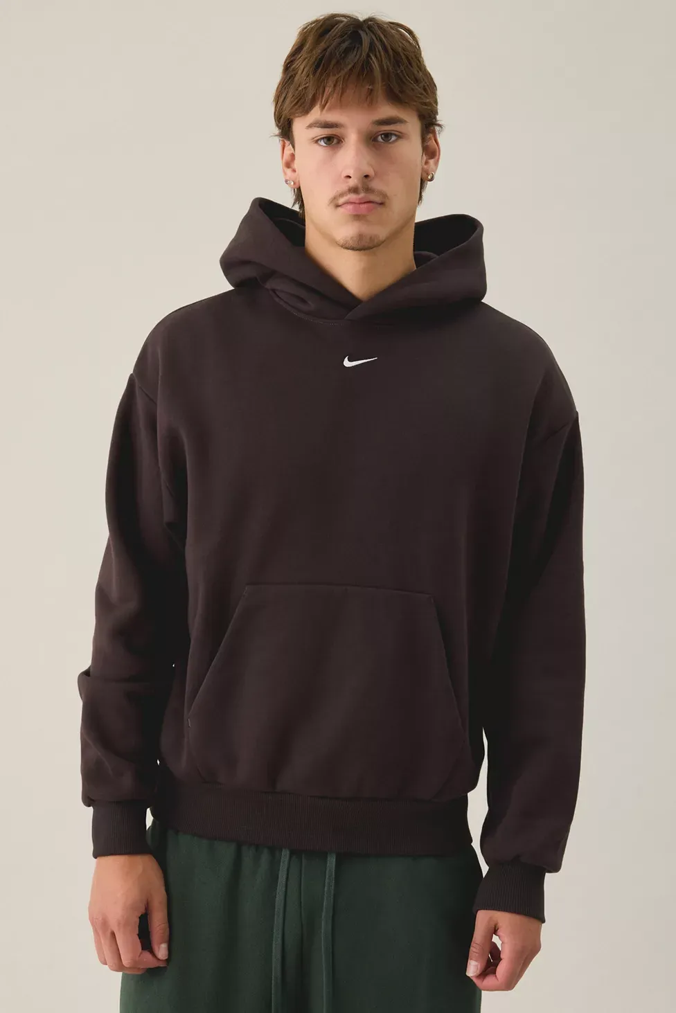 Nike Solo Fleece Hoodie Sweatshirt - Velvet Brown
