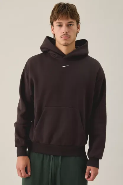 Nike Solo Fleece Hoodie Sweatshirt - Velvet Brown