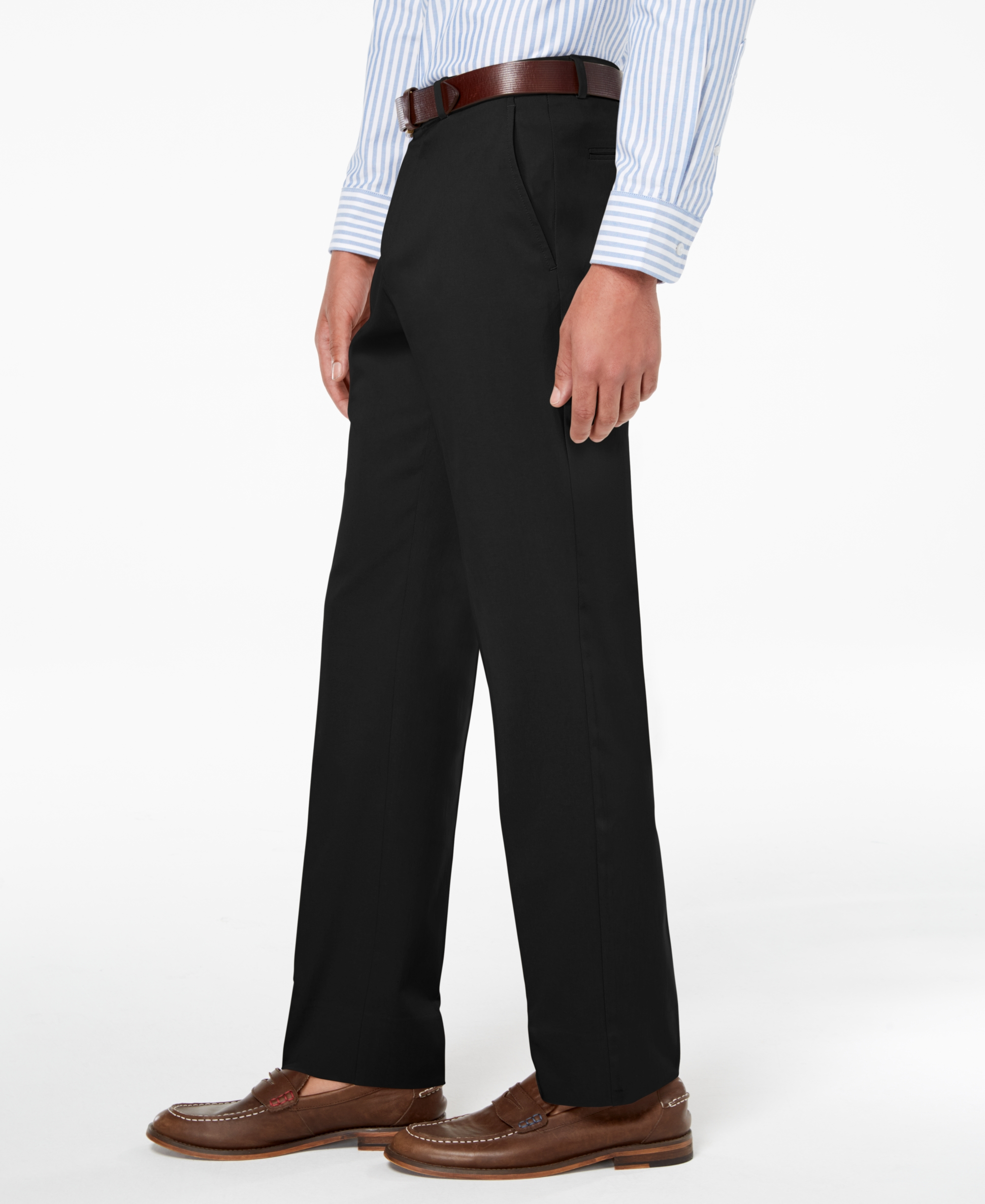 Tommy Hilfiger Men's Modern-Fit TH Flex Stretch Solid Performance Pants - Black