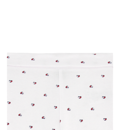 Tommy Hilfiger Baby Girls' Flag Heart Print Bodysuits and Leggings, 3-Piece Set - Pink/White