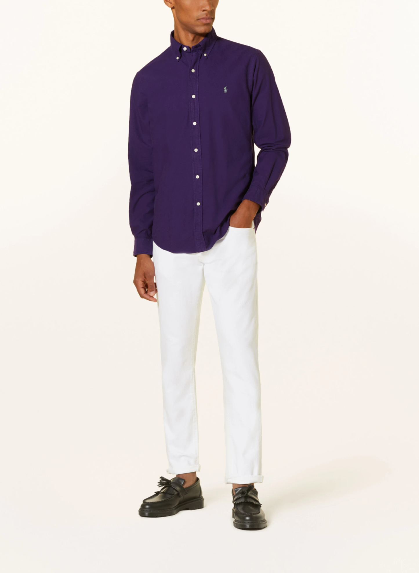 POLO RALPH LAUREN Oxfordhemd Custom Fit – DUNKELLILA