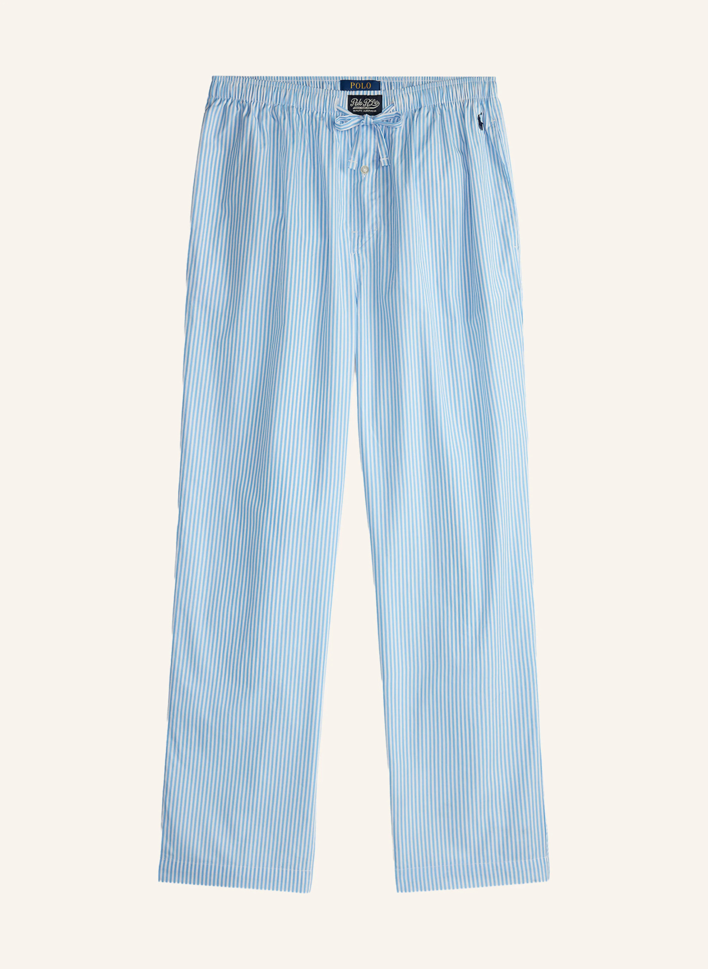 POLO RALPH LAUREN Schlafhose – HELLBLAU / WEISS