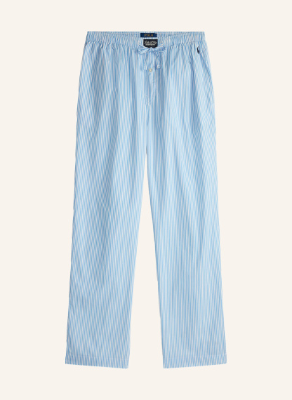 POLO RALPH LAUREN Schlafhose – HELLBLAU / WEISS