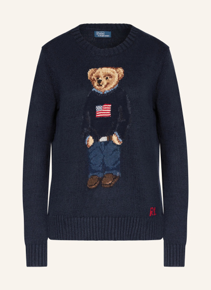 POLO RALPH LAUREN Pullover mit Leinen – DUNKELBLAU