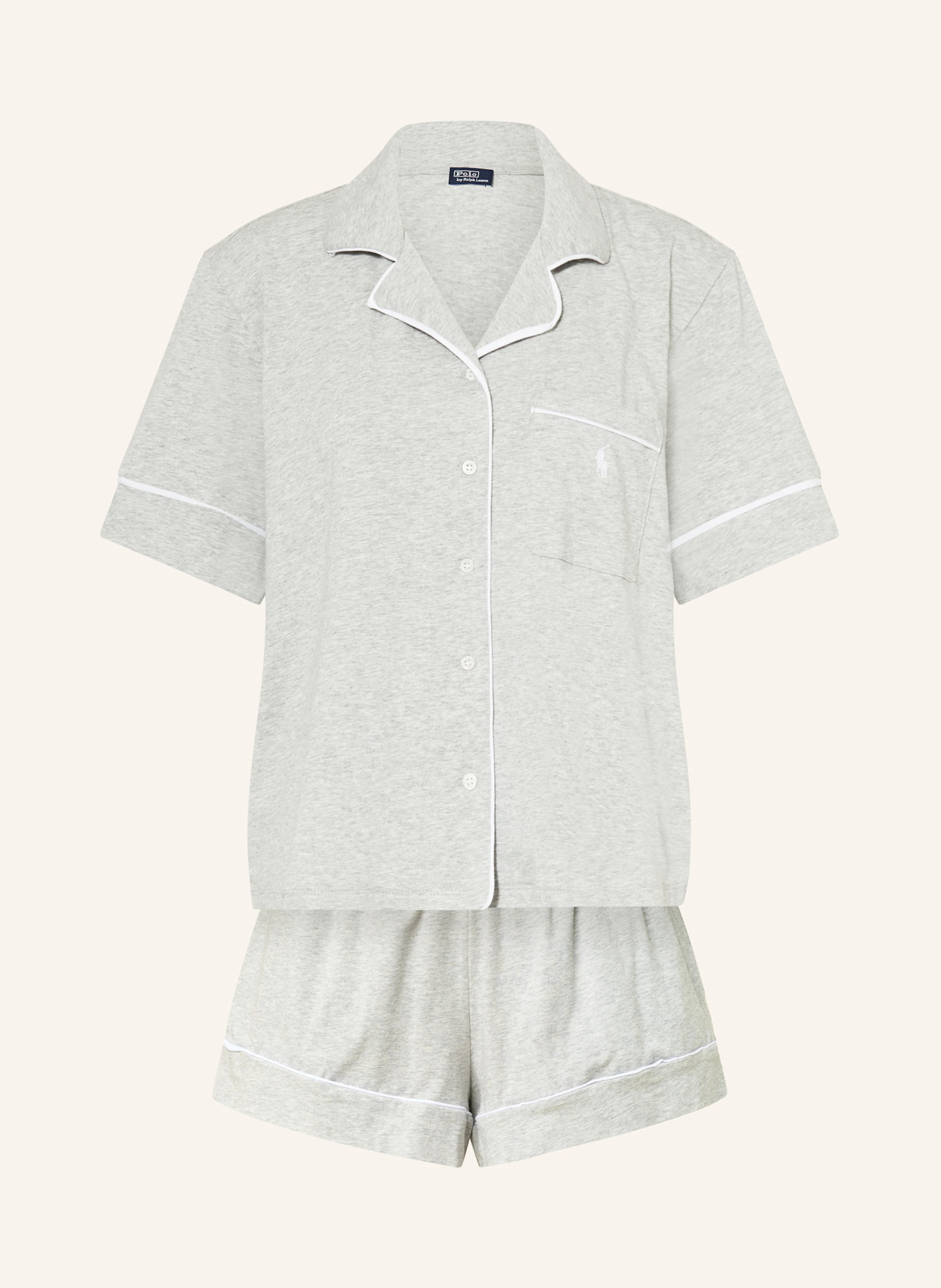 POLO RALPH LAUREN Shorty-Schlafanzug – HELLGRAU