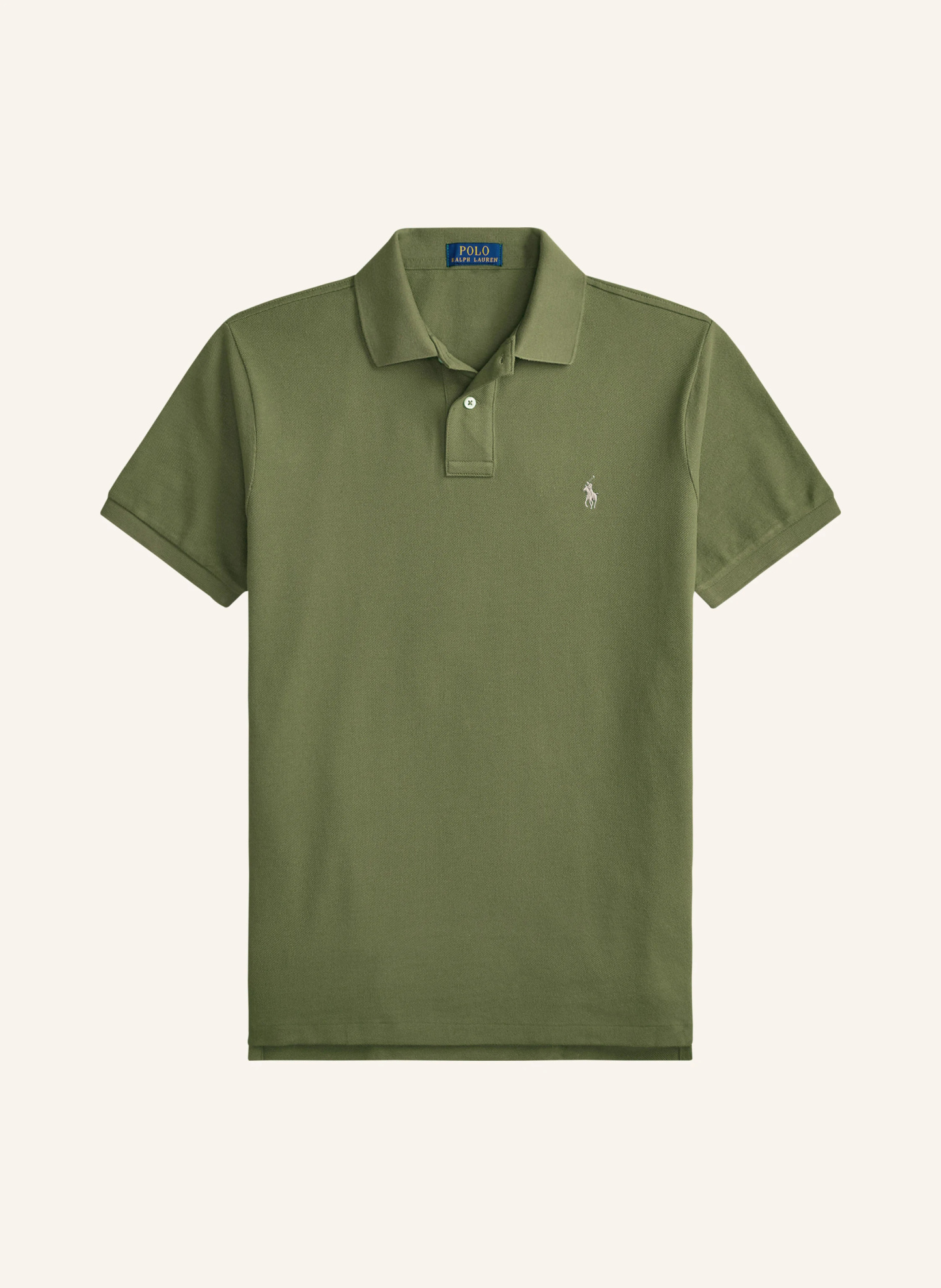 POLO RALPH LAUREN Piqué-Poloshirt Custom Slim Fit – KHAKI / CREME