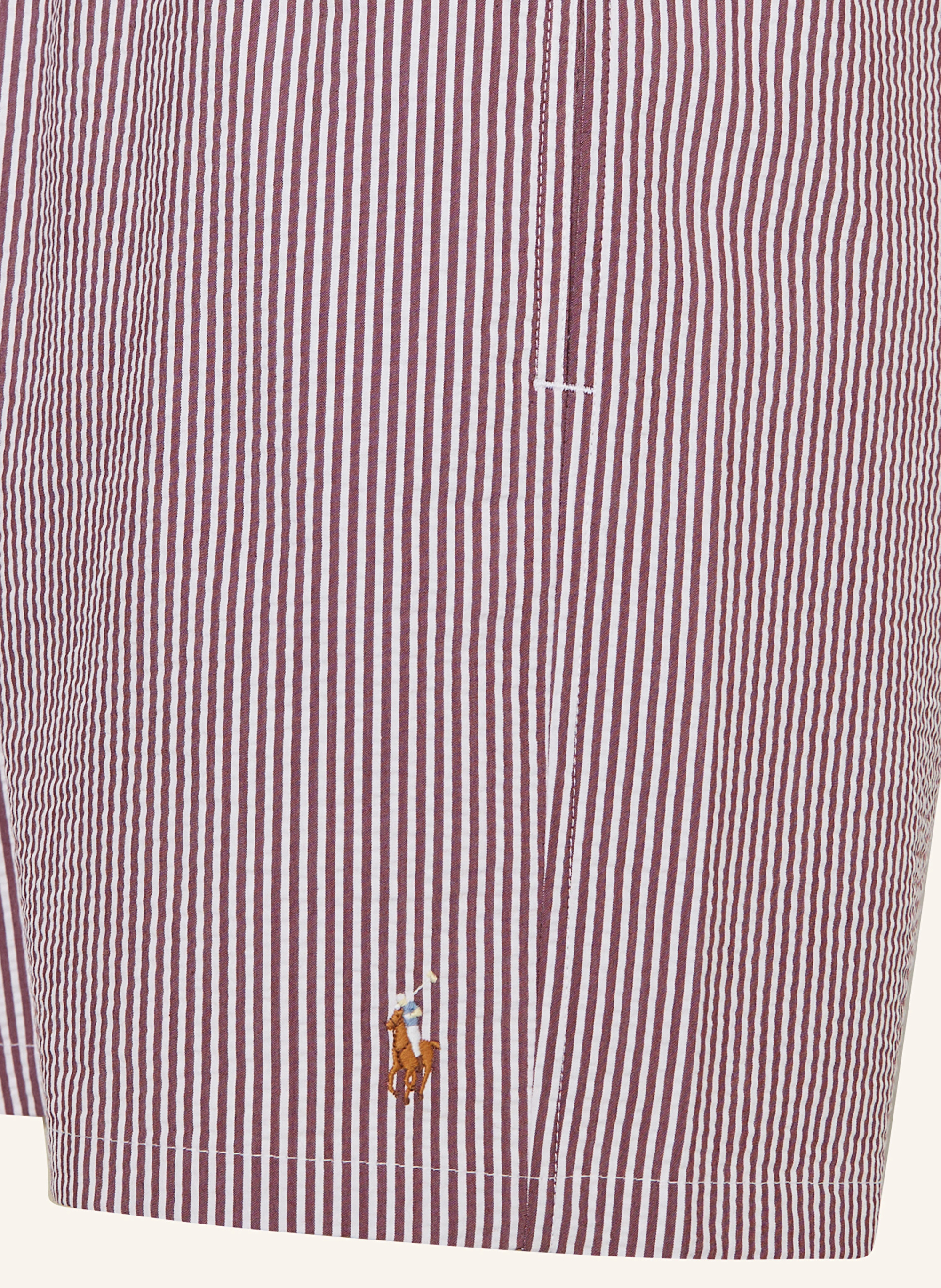 POLO RALPH LAUREN Badeshorts – DUNKELROT / WEISS
