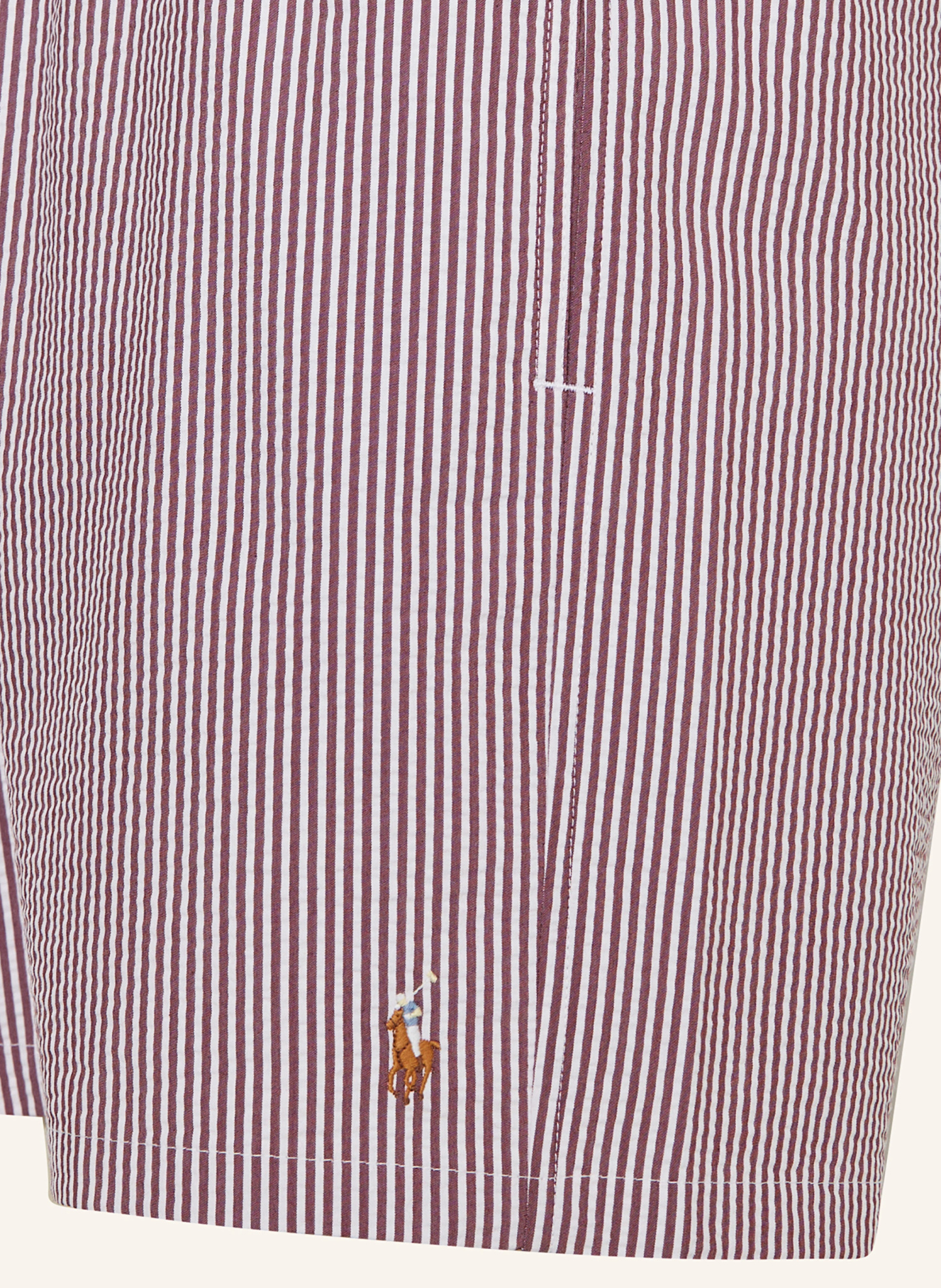 POLO RALPH LAUREN Badeshorts – DUNKELROT / WEISS