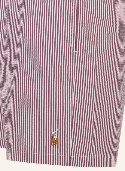 POLO RALPH LAUREN Badeshorts – DUNKELROT / WEISS