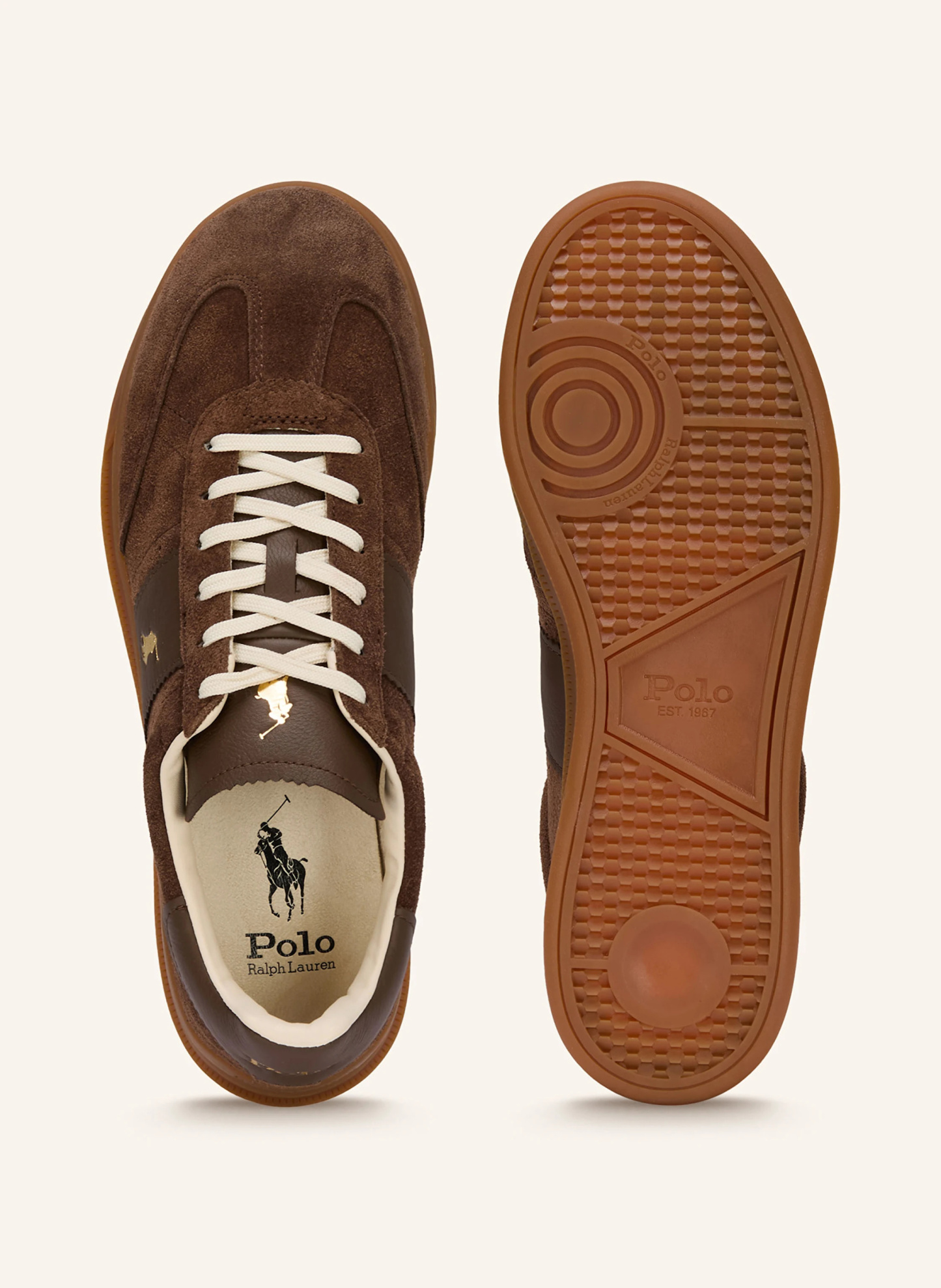 POLO RALPH LAUREN Sneaker HERITAGE AERA – DUNKELBRAUN