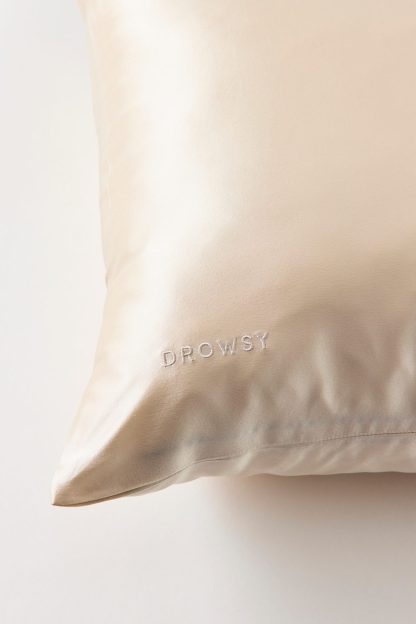 Drowsy Sleep Co. Queen Silk Pillowcase - Dusty Gold