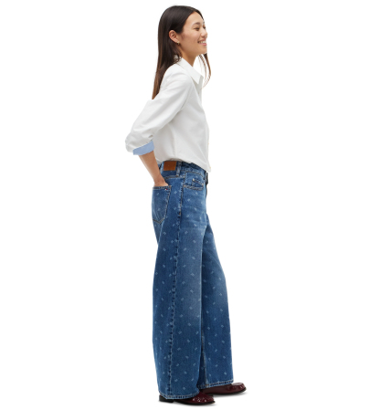Tommy Hilfiger Women's American Icons High-Rise Wide-Leg Jeans, Macy's Exclusive - Medium Wash