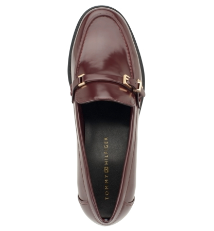 Tommy Hilfiger Women's Maxline Charm Buckle Strap Slip-On Dress Loafers - Dark Red Patent