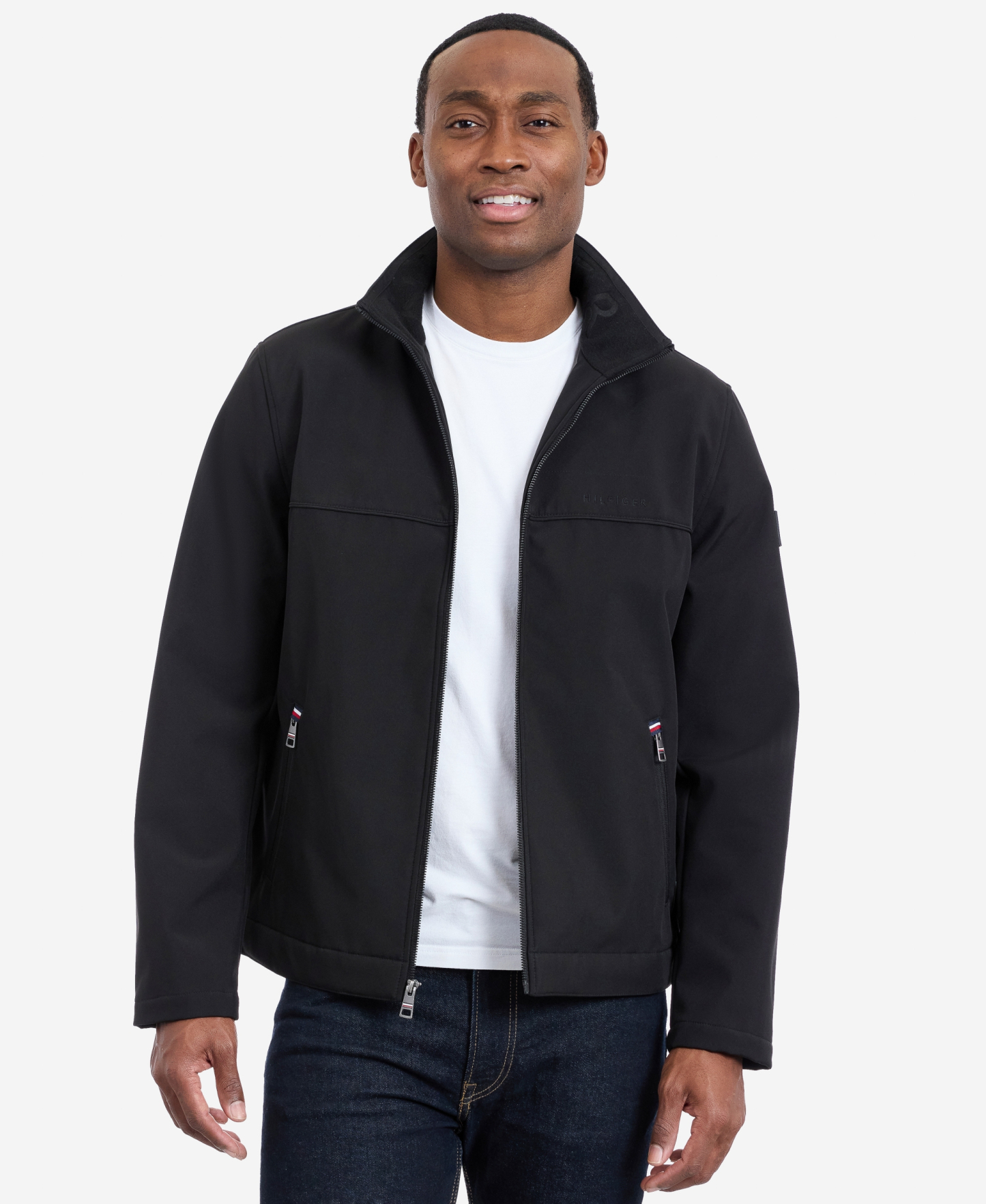 Tommy Hilfiger Men's Softshell Hipster Long-Sleeve Jacket - Black
