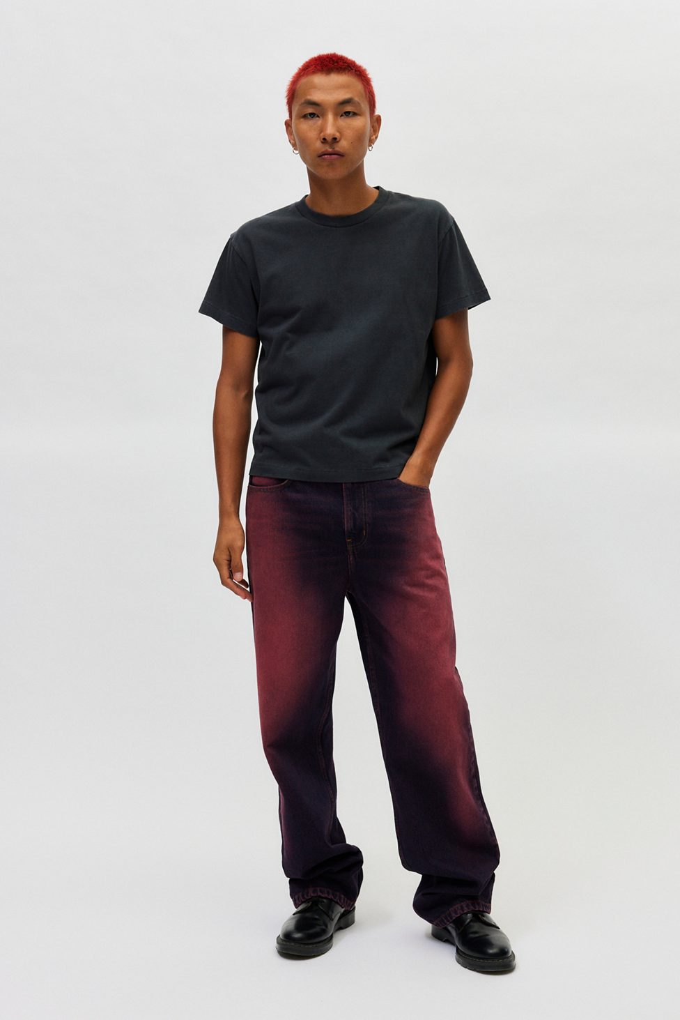 BDG Bonfire Cropped Tee - Black