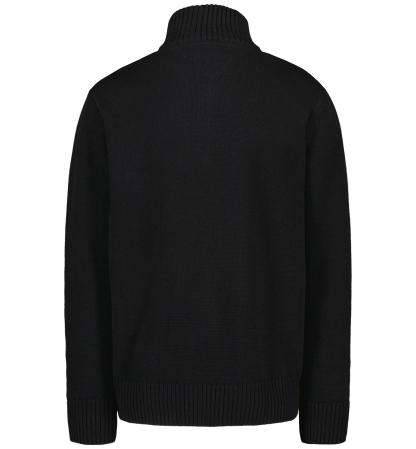 Tommy Hilfiger Boys' 8-20 Zipneck Cotton Quarter-Zip Sweater - Black