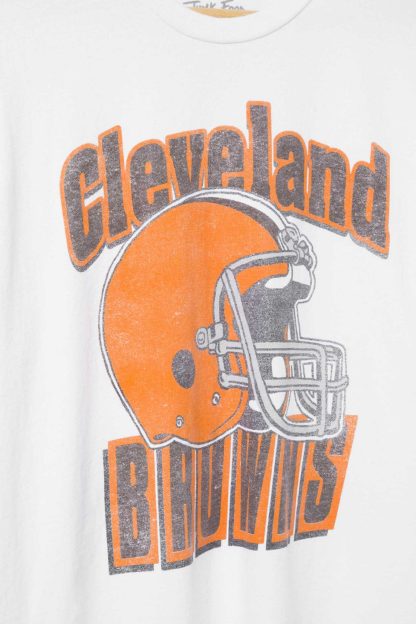 Junk Food NFL Throwback Helmet Flea Market Tee - Cleveland Browns