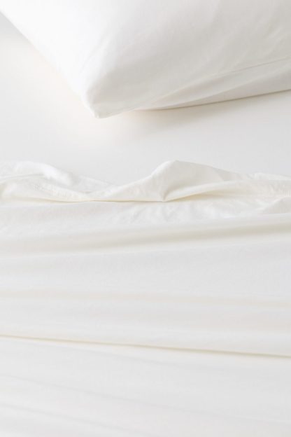 Soft Tee Jersey Cotton Sheet Set - White