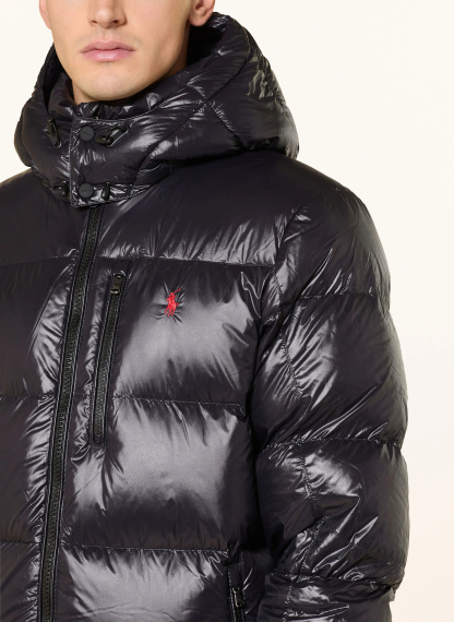 POLO RALPH LAUREN Daunenjacke GORHAM mit abnehmbarer Kapuze – SCHWARZ