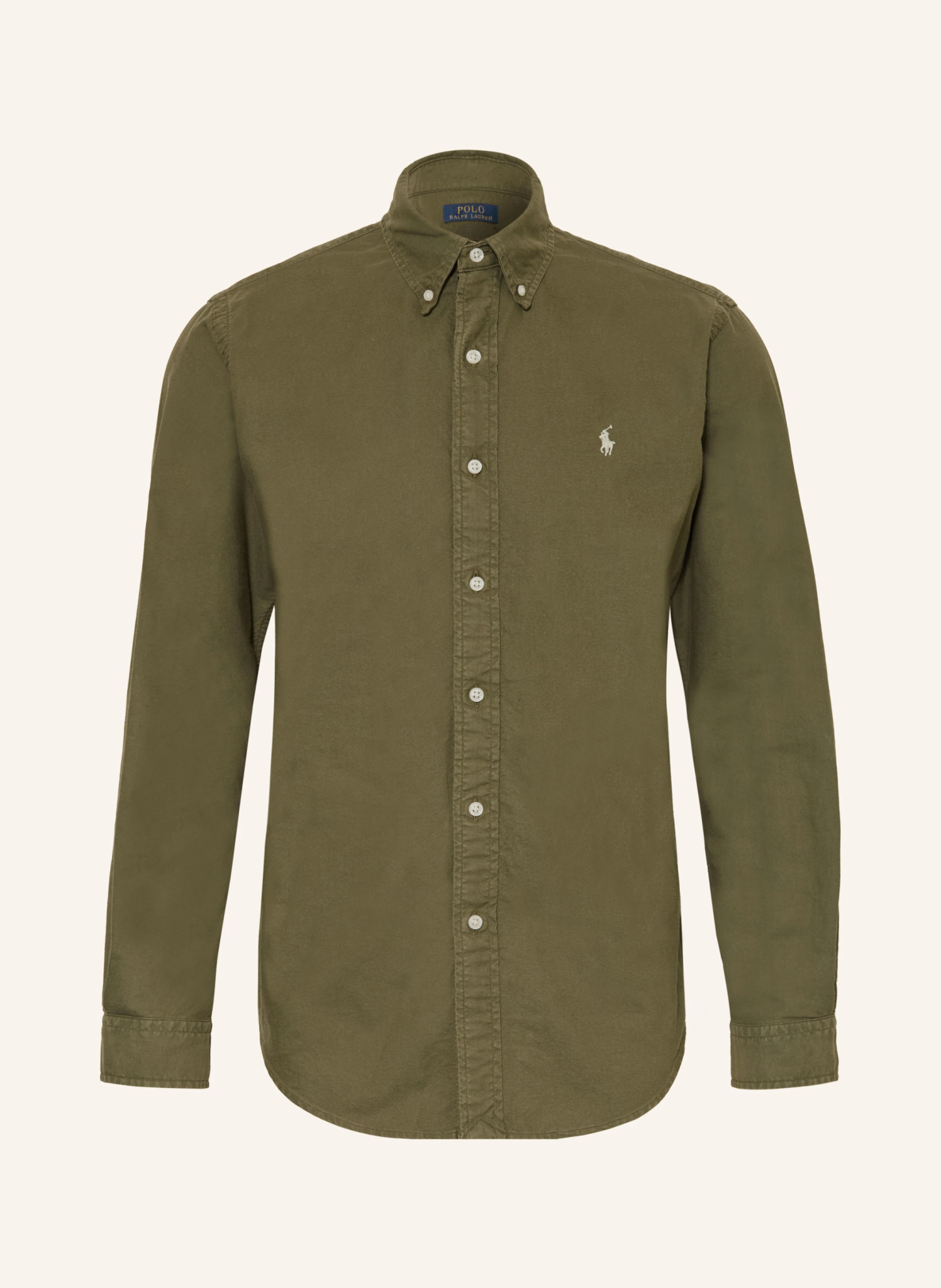 POLO RALPH LAUREN Oxfordhemd Custom Fit – OLIV / CREME