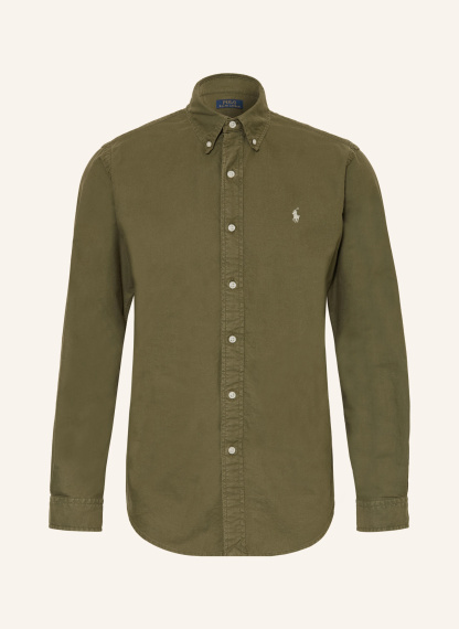 POLO RALPH LAUREN Oxfordhemd Custom Fit – OLIV / CREME