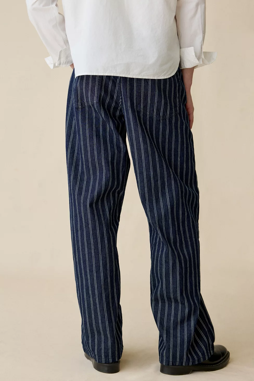 BDG Nitro Dual Pinstripe Baggy Fit Jeans - Vintage Denim Dark