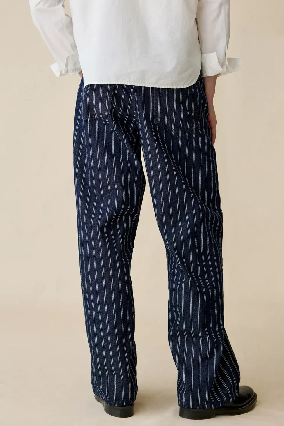 BDG Nitro Dual Pinstripe Baggy Fit Jeans - Vintage Denim Dark