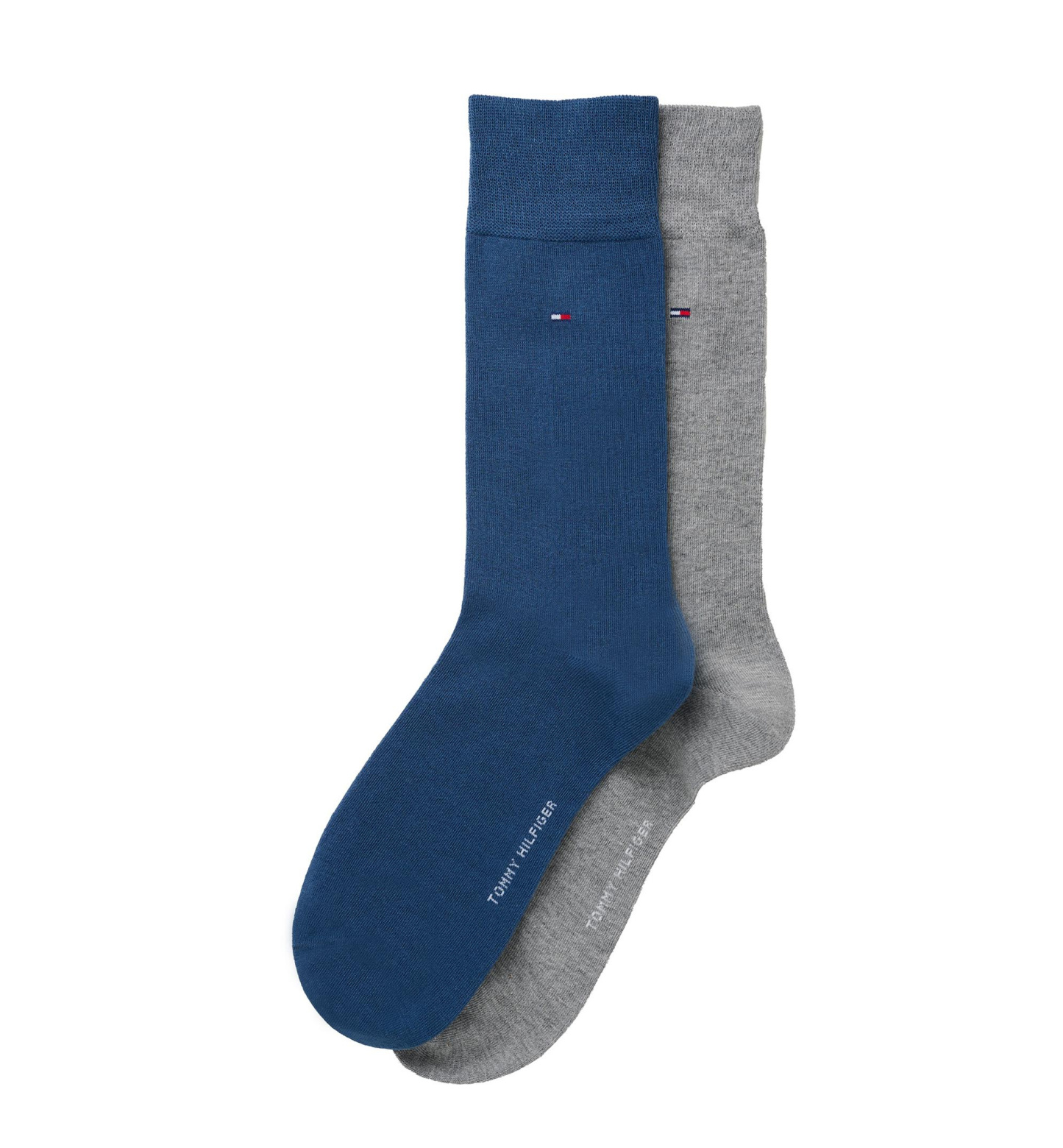 Tommy Hilfiger Men's Solid Dress Socks, 2-Pack - Blue/Gray